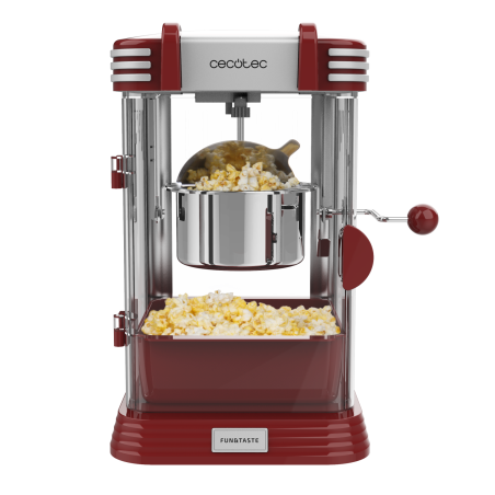 aparat pentru popcorn, cecotec funtaste p  corn classic, 300w, inox, lumina interna