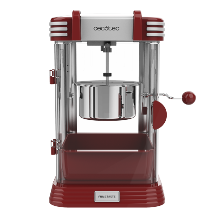 aparat pentru popcorn, cecotec funtaste p  corn classic, 300w, inox, lumina interna