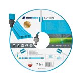 furtun pentru irigare cellfast spring 1 2  , lungime 7.5 m, trei tuburi, duze pentru irigare
