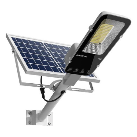 lampa solara stradala led superfire ff5-b, panou solar, telecomanda, 145w, 800lm, 10000mah