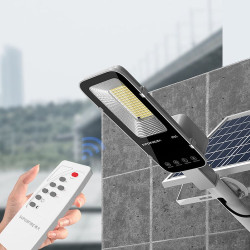 lampa solara stradala led superfire ff5-b, panou solar, telecomanda, 145w, 800lm, 10000mah