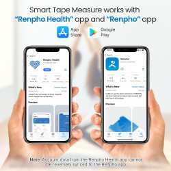 aparat de masurat inteligent pentru circumferinta corpului renpho, banda de masurare bluetooth pentru masurarea dimensiunilor co