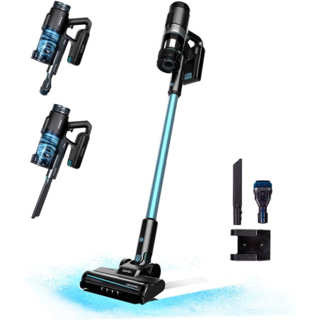 aspirator vertical 3 in 1 rockstar 1500 ray pure, putere 215w, 25.2v li-ion, 12kpa, autonomie 45min, rezervor 500ml - resigilat