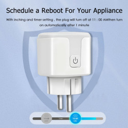 priza inteligenta rovo cz04 wifi, 20a, monitorizare energie, alexa, google assistant