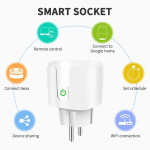 priza inteligenta rovo cz04 wifi, 20a, monitorizare energie, alexa, google assistant