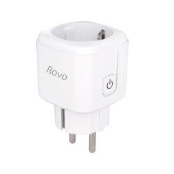 priza inteligenta rovo cz04 wifi, 20a, monitorizare energie, alexa, google assistant