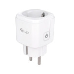 priza inteligenta rovo cz04 wifi, 20a, monitorizare energie, alexa, google assistant