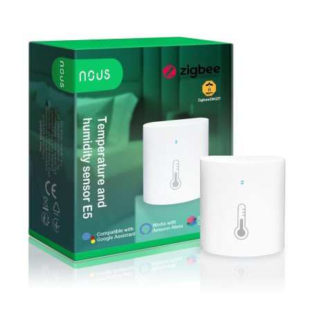 senzor smart de temperatura si umiditate nous e5, zigbee - resigilat