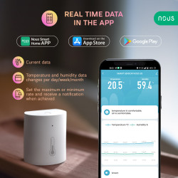 senzor smart de temperatura si umiditate nous e5, zigbee - resigilat