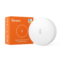 senzor inteligent de temperatura si umiditate zigbee sonoff snzb-02p (rotund)
