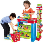 set de cumparaturi tip supermarket rovo 85 pentru copii, jucarie interactiva, scanner, casa de marcat, cos de cumparaturi, lumin set de cumparaturi tip supermarket rovo 85 pentru copii, jucarie interactiva, scanner, casa de marcat, cos de cumparaturi, lumin