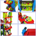 set de cumparaturi tip supermarket rovo 85 pentru copii, jucarie interactiva, scanner, casa de marcat, cos de cumparaturi, lumin set de cumparaturi tip supermarket rovo 85 pentru copii, jucarie interactiva, scanner, casa de marcat, cos de cumparaturi, lumin