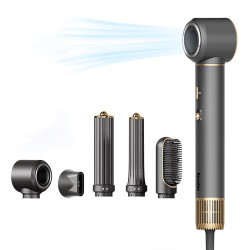 ondulator multistyler rovotec 802a, 5 in 1, tehnologie coanda, uscator profesional, 1300 w, 3 trepte de viteza, 4 trepte de temp