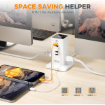 prelungitor tip turn tessan ts-cs04, 6 prize, 4 usb, 2 usb-c, 30 w, cablu 2m prelungitor tip turn tessan ts-cs04, 6 prize, 4 usb, 2 usb-c, 30 w, cablu 2m