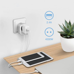 adaptor tessan ts-611-de, 2xusb - 2,4a, 13a