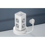 prelungitor tip turn tessan tps03rx-de-c, 8 prize, 2x usb a, 1x usb-c, 3a, 3600w, cablu 2m prelungitor tip turn tessan tps03rx-de-c, 8 prize, 2x usb a, 1x usb-c, 3a, 3600w, cablu 2m