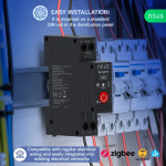 siguranta smart nous d5z pro, 32a continuu, 63a varf scurt, zigbee 3.0, 1 canal, masurare energie (w, kwh, v, a), montare pe sin