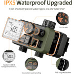 programator automat pentru irigare diivoo di-wt21m-eugn, 2 zone, ipx5, functie rain delay