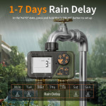 programator automat pentru irigare diivoo di-wt21m-eugn, 2 zone, ipx5, functie rain delay