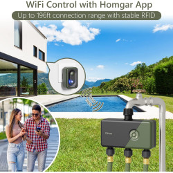 programator wifi automat pentru irigare diivoo di-wt11w-eugn, 3 zone, ip54, functie rain delay, control aplicatie, rfid 60m