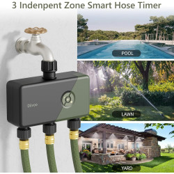 programator wifi automat pentru irigare diivoo di-wt11w-eugn, 3 zone, ip54, functie rain delay, control aplicatie, rfid 60m