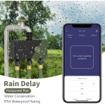 programator wifi automat pentru irigare diivoo di-wt11w-eugn, 3 zone, ip54, functie rain delay, control aplicatie, rfid 60m