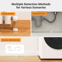 senzor inteligent pentru scurgeri inundatii zigbee sonoff snzb-05p - wldc200