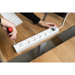 prelungitor brennenstuhl bremounta 5 prize, 2 x usb-c, 3m, buton on off, prindere in suruburi , alb prelungitor brennenstuhl bremounta 5 prize, 2 x usb-c, 3m, buton on off, prindere in suruburi , alb