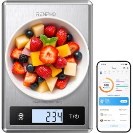 cantar smart digital nutritional de bucatarie renpho calibra 1 ,   bluetooth, calorii, dieta si fitness