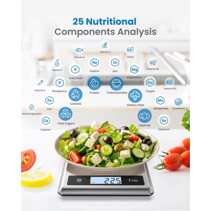 cantar smart digital nutritional de bucatarie renpho calibra 1 ,   bluetooth, calorii, dieta si fitness