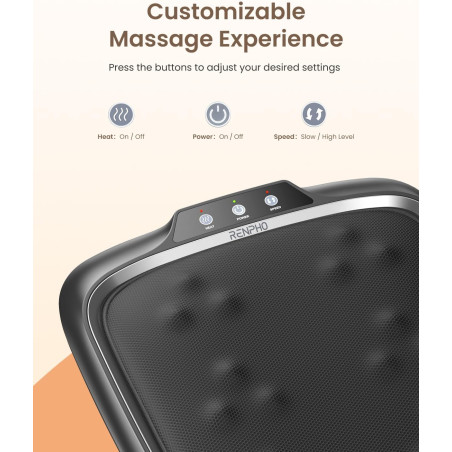 aparat de masaj picioare renpho fm062, masaj shiatsu, caldura