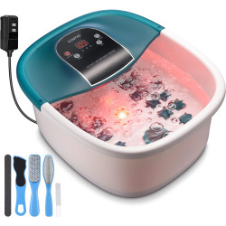 aparat de hidromasaj picioare renpho x002, masaj shiatsu, masaj cu apa, 22 role, caldura, bule, vibratii, control temperatura, s