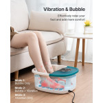 aparat de hidromasaj picioare renpho x002, masaj shiatsu, masaj cu apa, 22 role, caldura, bule, vibratii, control temperatura, s