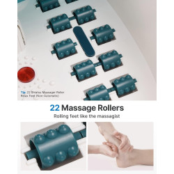 aparat de hidromasaj picioare renpho x002, masaj shiatsu, masaj cu apa, 22 role, caldura, bule, vibratii, control temperatura, s