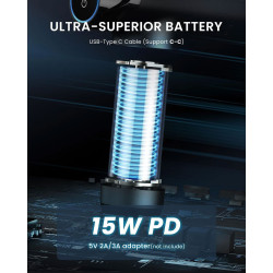 aparat de masaj gun renpho thermacool power+, incalzire si racire, 6 capete, 5 viteze, control din telefon bluetooth