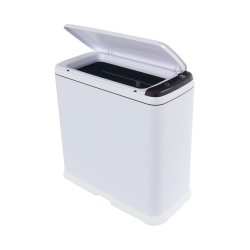 cos de gunoi cu senzor automat rovotec sd-809, deschidere cu senzor sau touch, 9l, alb