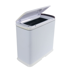 cos de gunoi cu senzor automat rovotec sd-809, deschidere cu senzor sau touch, 9l, alb