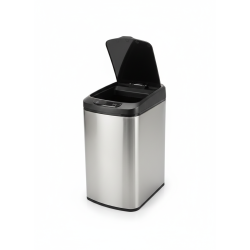 cos de gunoi cu senzor automat rovotec sd-804, inox, 12l, deschidere cu senzor sau touch
