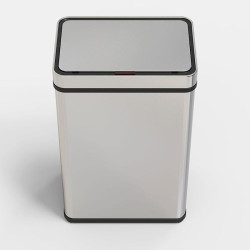 cos de gunoi cu senzor automat rovotec sd-807, inox, 50l, filtru carbon, deschidere cu senzor sau touch, inel sac de gunoi