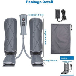 aparat de masaj gambe si picioare cu compresie aer renpho alm071h, 5 moduri masaj, 3 intensitati, incalzire, controler inclus, p