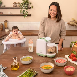 robot multifunctional pentru bebelusi cecotec nana babycare foodprocessor, fierbator, mixer pireuri, sterilizator, incalzitor bi
