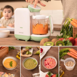 robot multifunctional pentru bebelusi cecotec nana babycare foodprocessor, fierbator, mixer pireuri, sterilizator, incalzitor bi