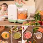 robot multifunctional pentru bebelusi cecotec nana babycare foodprocessor, fierbator, mixer pireuri, sterilizator, incalzitor bi