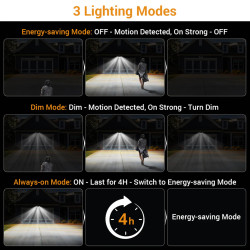 lampa solara de perete mustwin ut88268, 2500lm, led, 216 leduri, telecomanda,  3 moduri, senzor de miscare