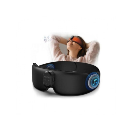 masca de somn renpho eyesnooze aroma cu bluetooth, muzica, aromaterapie si incalzire, confort ochi, pliabila, relaxare ochi, som