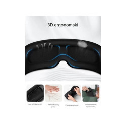 masca de somn renpho eyesnooze aroma cu bluetooth, muzica, aromaterapie si incalzire, confort ochi, pliabila, relaxare ochi, som