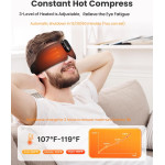 masca de somn renpho eyesnooze aroma cu bluetooth, muzica, aromaterapie si incalzire, confort ochi, pliabila, relaxare ochi, som