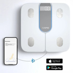 cantar smart digital renpho a033 body composition, wifi, bluetooth, greutate, bmi, grasime corporala, muschi, oase, apple health