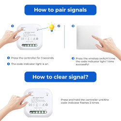 intrerupator wifi kinetic rovo 305-2ch-w, 2 canale, ip67, rf 433mhz, cu revenire