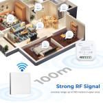 intrerupator wifi kinetic rovo 305-3ch-w, 3 canale, ip67, rf 433mhz, cu revenire